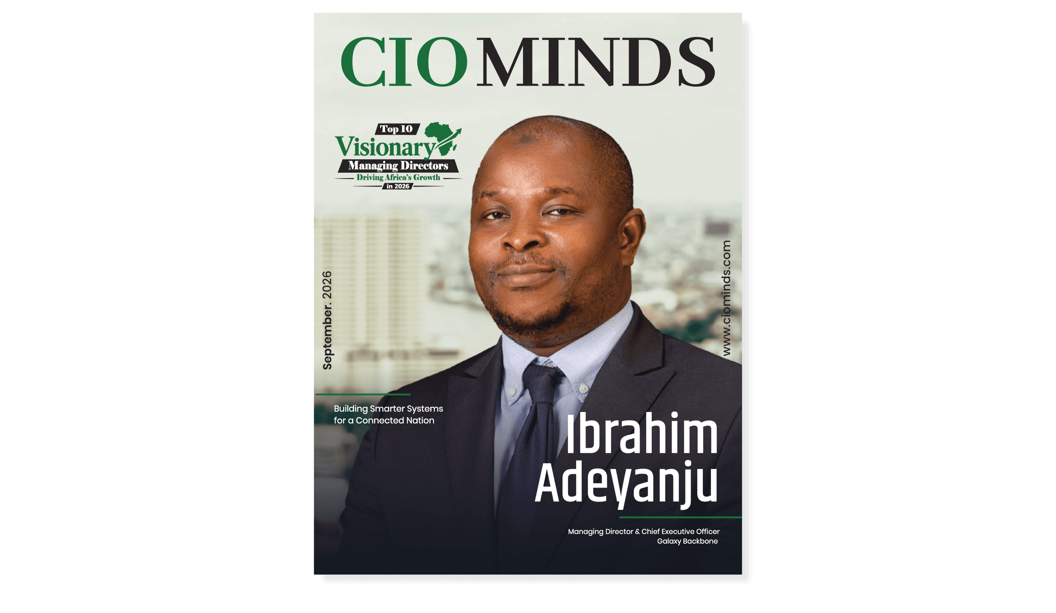 Prof. Ibrahim Adeyanju on the Cover of CIO Minds Top 10 visionaries