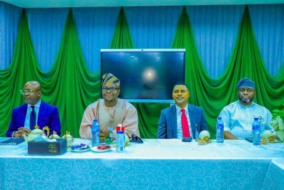 Prof. Ibrahim Adeyanju with Galaxy Backbone's executive management team